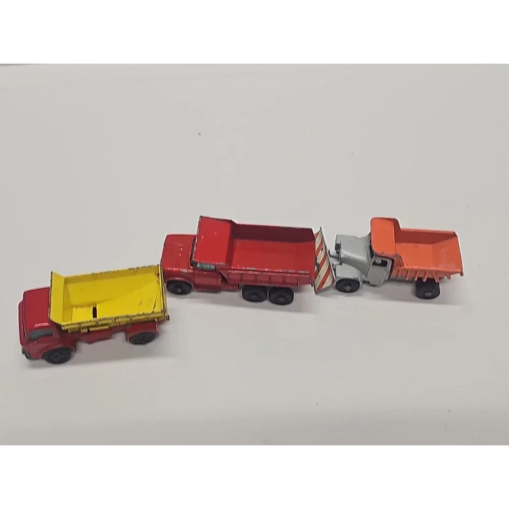 Matchbox Lesney Vintage  Job Lot Crane #30-BP #25-Dump Truck #48 Snow Plow #16